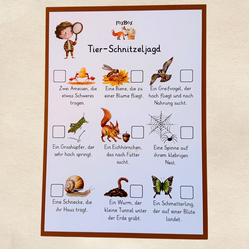 Tier-Schnitzeljagd